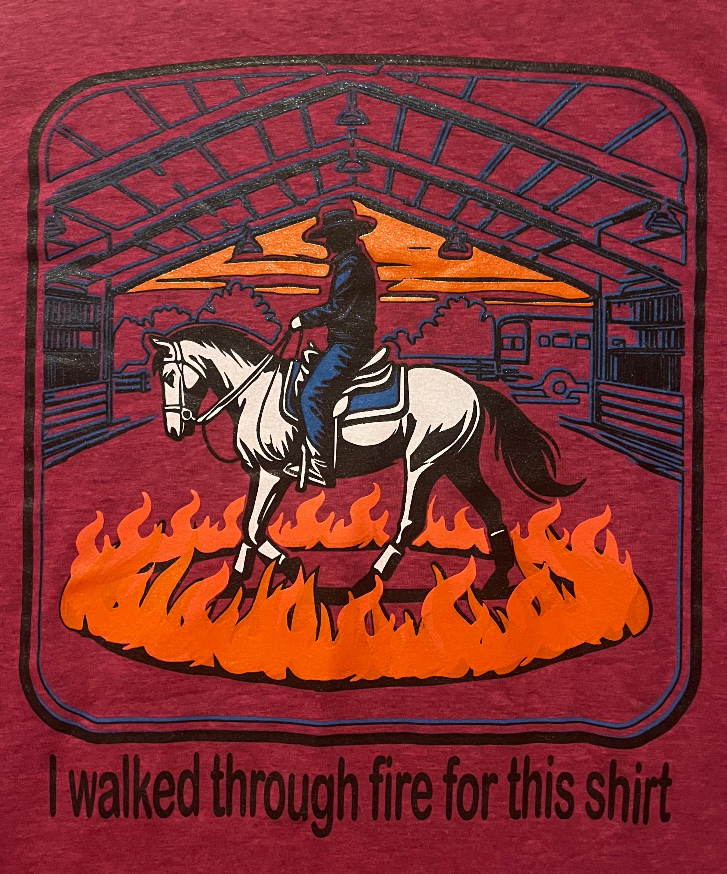 I walked through fire for this shirt (Antique Heliconia)
