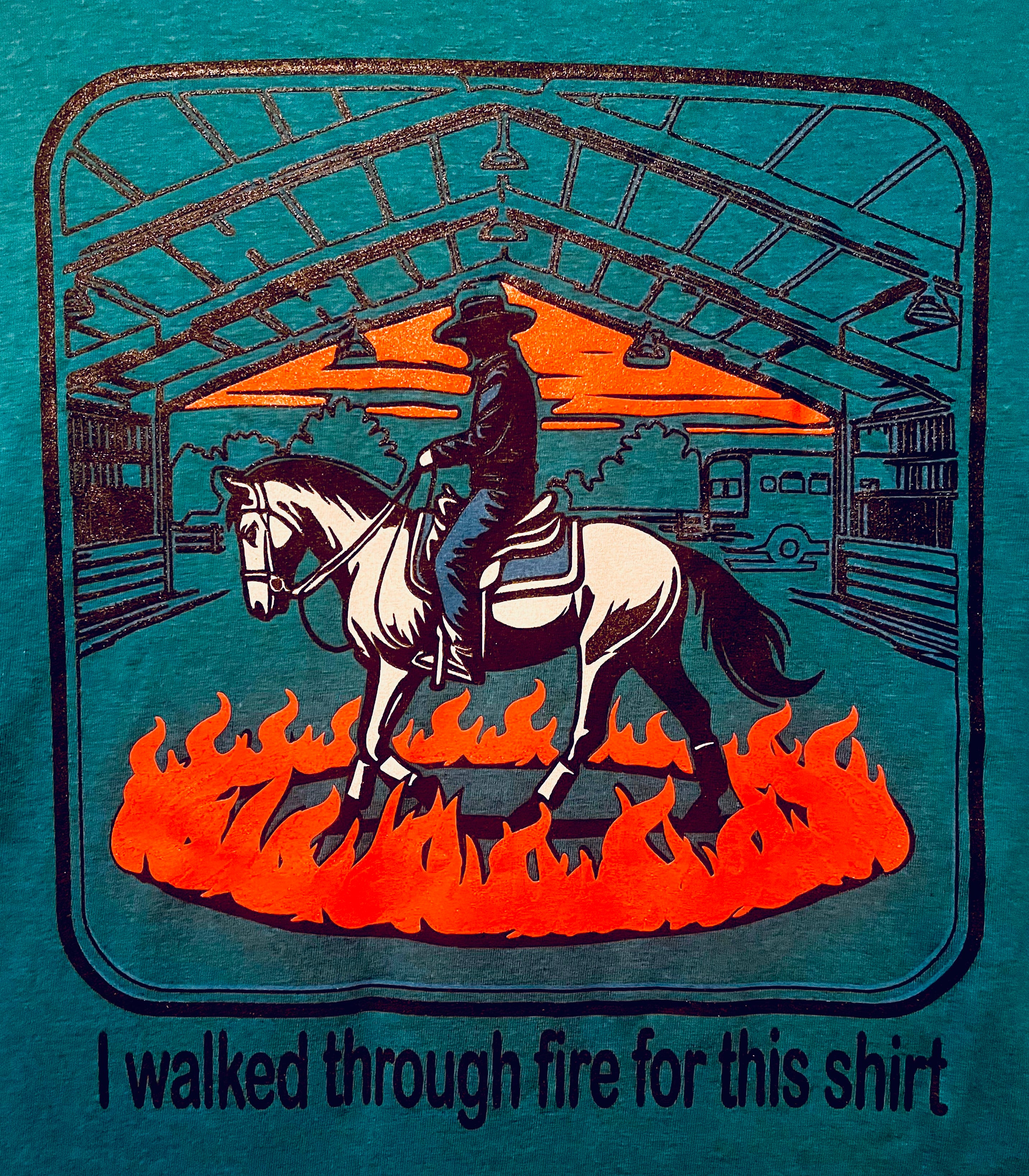 I walked through fire for this shirt (Antique Sapphire)